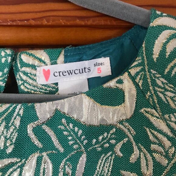 Green and gold party dress from Crewcuts - sz 5 - Picture 2 of 6
